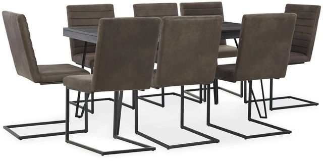Signature Design by Ashley® Strumford 9-Piece Charcoal/Black Dining Table Set-0