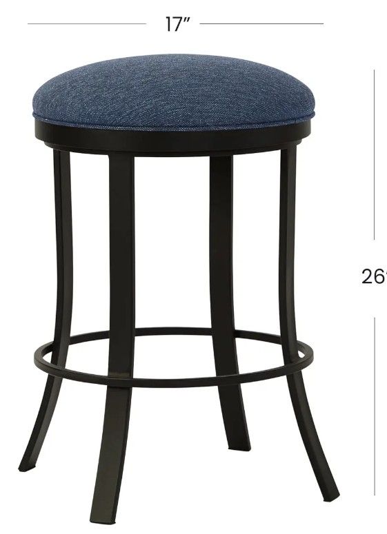 Wesley Allen Customizable Bali 26" Backless Counter Stool-2