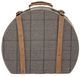 A & B Home Brown/Gray Semi Round Hatbox-1