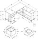Monarch Specialties Inc. Black Oak L-Shaped Office Desk-3