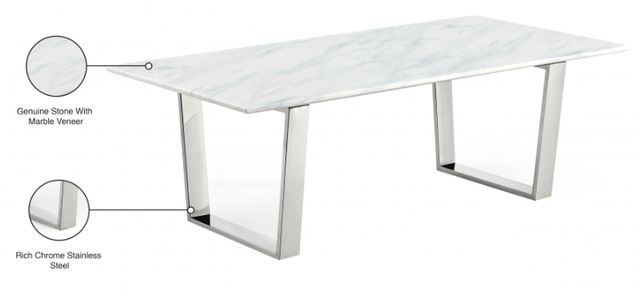 Meridian Furniture Carlton Chrome Coffee Table-2