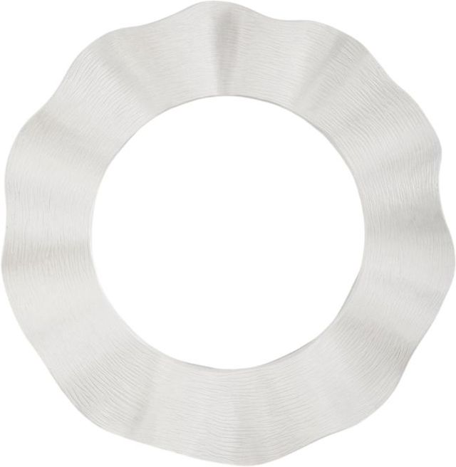 Uttermost® Wave Length Matte White Round Mirror-4
