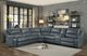 Homelegance® Falun Gray 6-Piece Modular Power Reclining Sectional-1