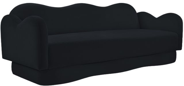 Meridian Furniture Bloom Black Velvet Upholstered Sofa-0