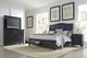 aspenhome® Oxford Rubbed Black King Sleigh Storage Bed-1