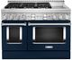 KitchenAid® 48" Ink Blue Smart Pro Style Gas Range with Griddle-0