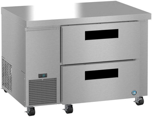 Hoshizaki Steelheart® 46" 11.78 Cu. Ft. Stainless Steel Single Section Undercounter Side Mount Refrigerator with Stainless Drawers-1