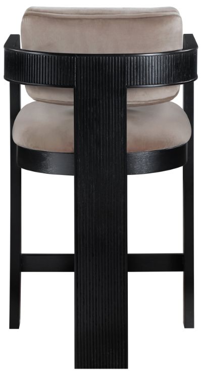 Meridian Furniture Sacha Taupe Upholstered Counter Stool-4