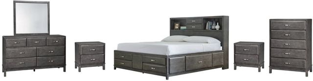 Signature Design by Ashley® Caitbrook 6-Piece Gray Queen Storage Bed Set-0