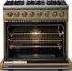 Viking® 5 Series 36" Golden Hour Pro Style Dual Fuel (LP) Range with Brushed Brass Trim-1