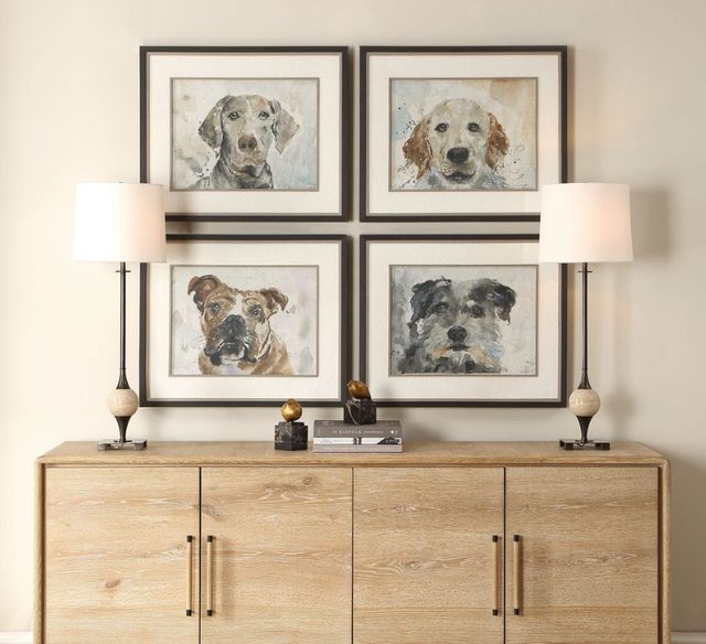 Uttermost® Dog Days 4-Piece Framed Print Art Set-1