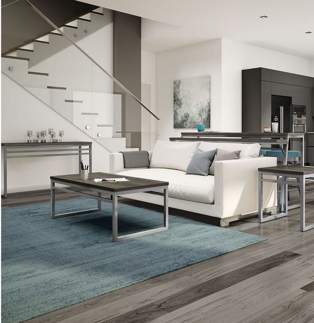 Amisco Customizable Crawford Walnut Veneer Console Table-2