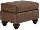 Best® Home Furnishings Customizable F24 Leather Ottoman with Dark Walnut Legs-0