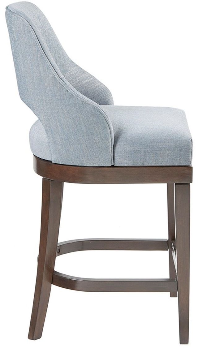 Olliix by Madison Park Blue Jillian Counter Stool with Swivel Seat-3