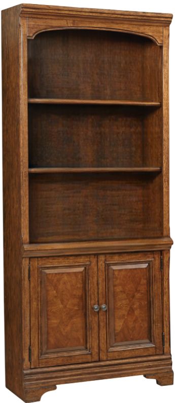 aspenhome® Hawthorne Brown Cherry Door Bookcase-0