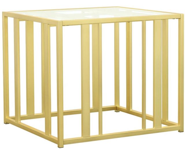 Coaster® Adri 3-Piece Tempered Glass Top Occasional Table with Matte Brass Base Set-1
