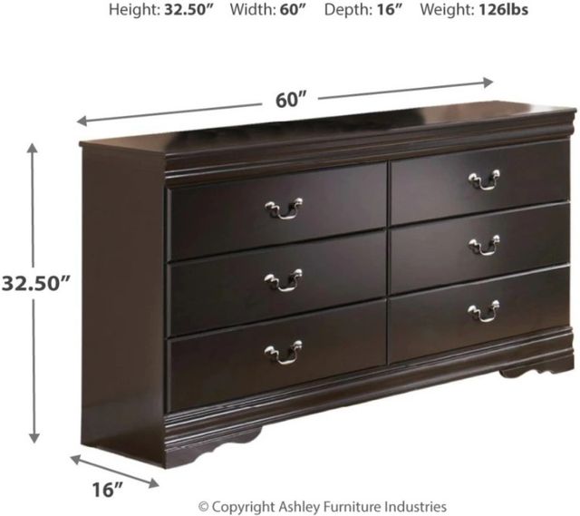Signature Design by Ashley® Huey Vineyard Black Dresser and Mirror-2