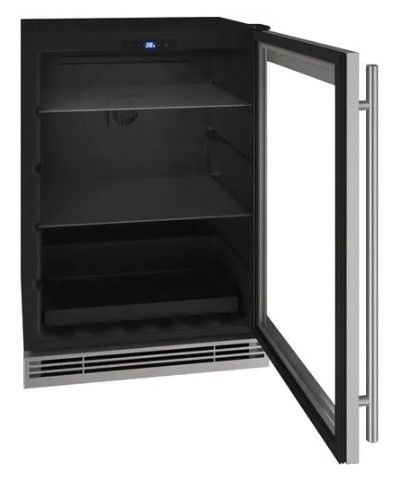 U-Line® White Solid 24" Reversible Hinge Compact Refrigerator-1