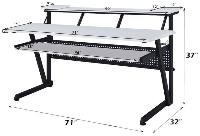ACME Furniture Saida Black/White Music Desk-2