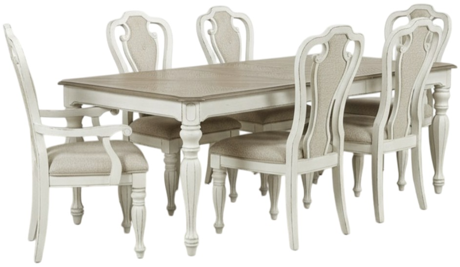 Liberty Furniture Magnolia Manor 7-Piece Antique White/Ivory