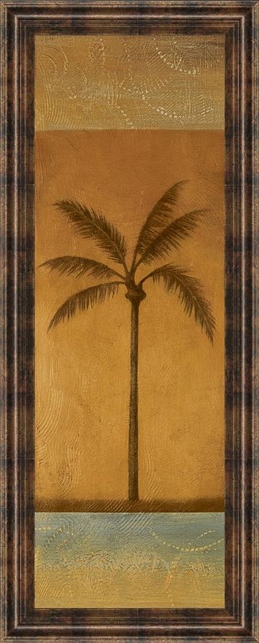 Classy Living Jordan Grey Golden Palm I 18"W Wall Art-0