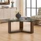 Uttermost® Ignis Glass Top Coffee Table with Brown Base-2