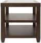 Jofran Inc. Urban Icon Glass Top End Table with Merlot Base-2