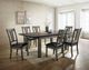Elements International Nathan 7-Piece Black/Gray Oak Dining Table Set-5