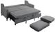 Homelegance® Adelia Dark Gray Convertible Studio Sofa with Pull-Out Bed-1