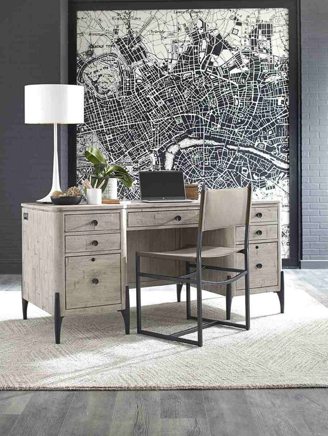 aspenhome® Zane Parchment 66" Executive Desk-1