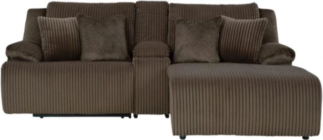 Signature Design by Ashley® Top Tier 3-Piece Chocolate Right-Arm Facing Manual Reclining Sectional Sofa and Chaise-0
