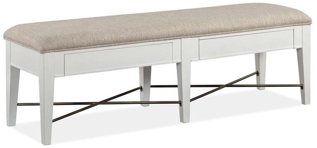 Magnussen Home® Heron Cove Chalk White Upholstered Bench-0