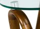 VIG Furniture Modrest Lassen Clear/Walnut End Table-2