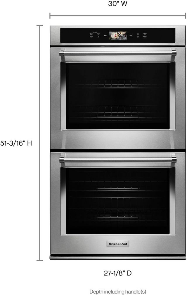 KitchenAid® 30" Stainless Steel Smart Electric Built In Double Oven-5