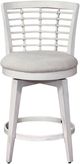 American Woodcrafters Beach Comber Weathered White Swivel Counter Stool-2