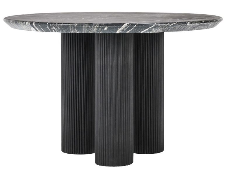 Classic Home Adrian Black 47" Outdoor Concrete Dining Table