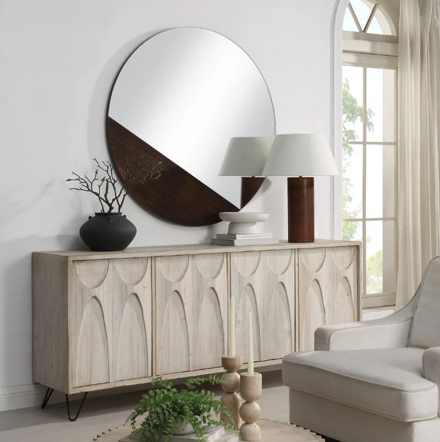 Renwil® Ronda Walnut Accent Mirror-1