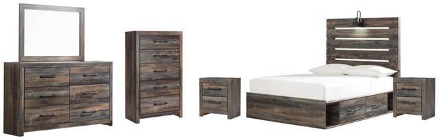 Signature Design by Ashley® Drystan 6-Piece Multi Full Storage Panel Bed Set-0