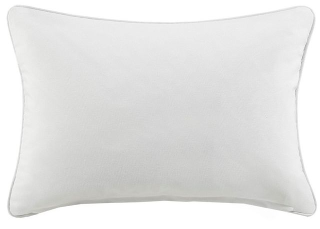 Olliix by Madison Park Pacifica White 20"x20" Solid 3M Scotchgard Outdoor Oblong Pillow-0