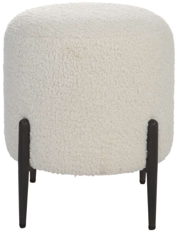 Uttermost® Arles White Shearling Ottoman-3