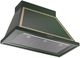 Ilve® Nostalgie II Noblesse 40" Emerald Green Wall Mounted Range Hood with Brass Trim-1