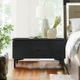 Armen Living Legend Black Drawer Nightstand-3