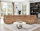 Corinthian Furniture Jordan 6-Piece Camel L-Shape Power Reclining Sectional with Freezer-1
