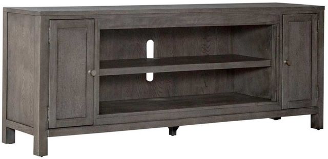 Liberty Furniture Modern Farmhouse Dusty Charcoal 78" Fireplace TV Console-0