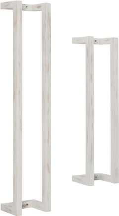 Powell® Tesni Set of 2 White Wood Towel Racks