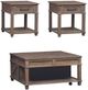 Liberty Furniture Parkland Falls 3-Piece Weathered Taupe Optional Occasional Table Set-0