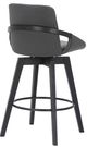 Armen Living Baylor Gray 26" Swivel Counter Stool-2