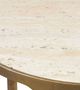 Uttermost® Clench Beige Side Table with Antique Brass Frame-4