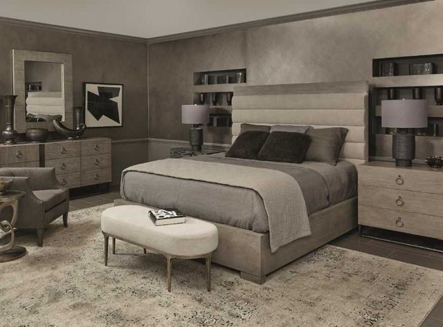 Bernhardt Linea Graphite/Gray Bench-3