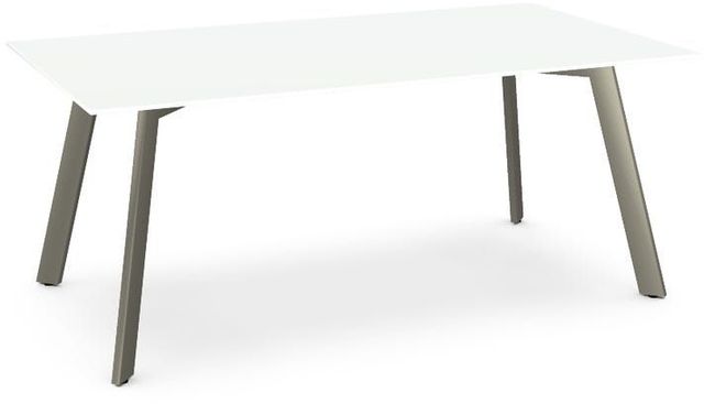 Amisco Customizable Lidya White Glass Dining Table-0